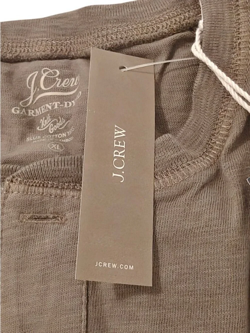 J. Crew Men's Garment Dyed Green XL Short Sleeve Henley Shirt 100 Cotton New